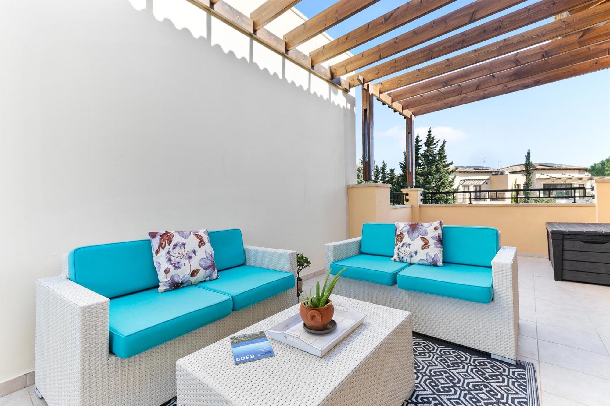 1 Bedroom Apartment Pyrgos With Beautiful Sea And Sunset Views, Aphrodite Hills Resort 库克里亚 外观 照片