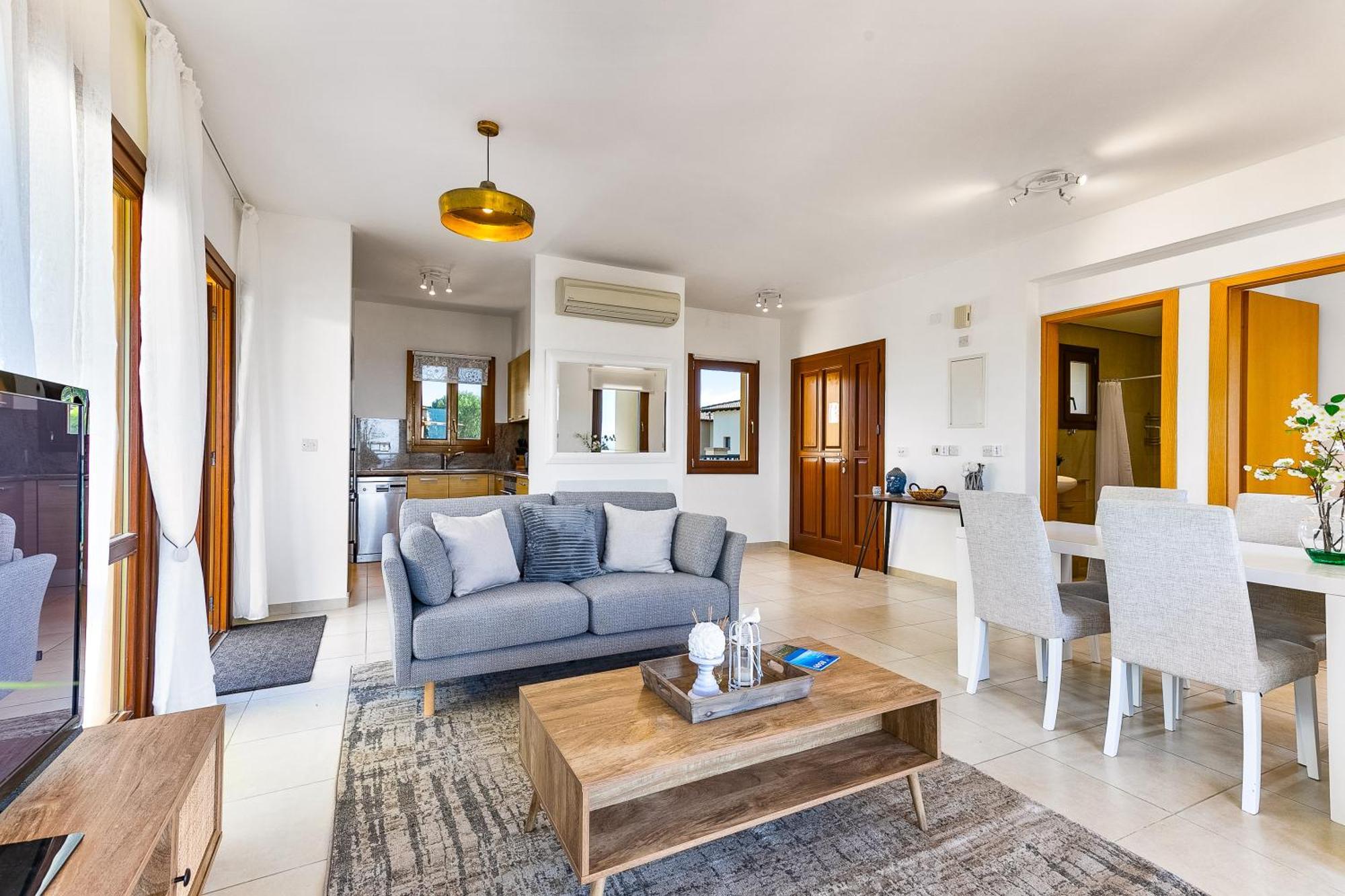 1 Bedroom Apartment Pyrgos With Beautiful Sea And Sunset Views, Aphrodite Hills Resort 库克里亚 外观 照片